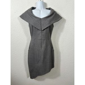 Alice‎ + Olivia Dress Womens Size 0 Gray Asymmetrical Hem No Belt Included